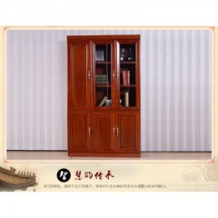 多孚辦公家具辦公柜木質(zhì)實(shí)木皮文件柜油漆書柜玻璃門斗柜柜子