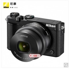 尼康（Nikon）J5 微單相機(jī) 尼克爾 VR防抖 J5+1 10-30mm f/3.5-5.6 PD鏡頭 黑色（可更換鏡頭 4K視頻錄制）
