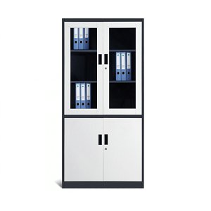 辦公家具鐵皮柜文件柜資料柜 帶鎖檔案柜矮柜 辦公柜 書柜儲物柜 拆裝結(jié)構(gòu)