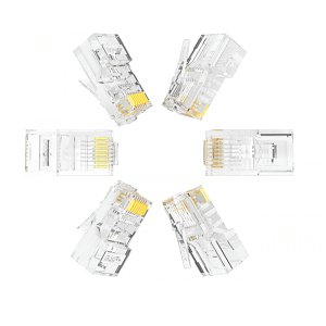 超五類水晶頭 超5類RJ45網(wǎng)絡(luò)水晶頭 8P8C電腦網(wǎng)線接頭 Cat5e水晶頭 100個WL-5100