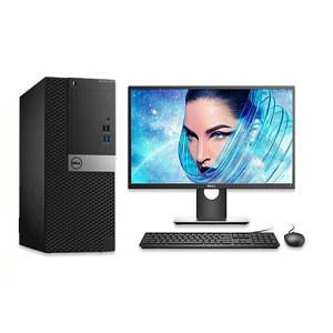 戴爾（DELL)OptiPlex 7050MT/新款7060MT商用臺(tái)式電腦主機(jī) 定I7-8700丨 8G丨128G+1TB丨4G E2216HV 21.5液晶顯示器