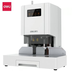 得力（deli）33480 自動財務(wù)憑證裝訂機(jī) 激光定位電動檔案打孔機(jī)