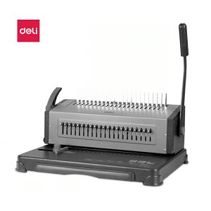 得力（deli）3874 省力型膠圈/夾條裝訂機(jī) 21孔可調(diào)文件打孔機(jī)