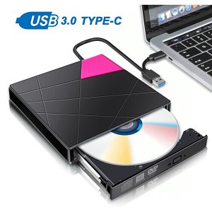 外置移動(dòng)光驅(qū) 讀卡器 USB擴(kuò)展口 三合一外接USB3.0光驅(qū) 臺式電腦筆記本適用 黑色 USB3.0黑色刻錄機(jī)