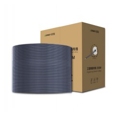 超五類網(wǎng)線【工程版0.5mm純銅線芯】CAT5e超5類8芯雙絞箱線 家裝寬帶非屏蔽監(jiān)控305米 60547
