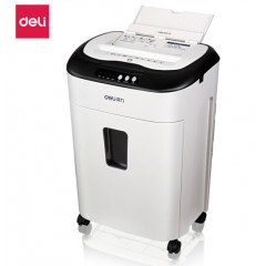 得力(deli)雙入紙口高端長時間全自動碎紙機 4級保密文件顆粒粉碎機碎紙機 80張自動入紙