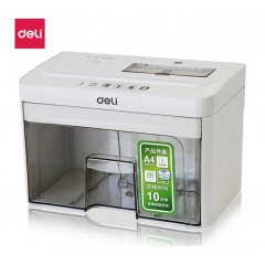 得力(deli)個人辦公靜音桌面碎紙機 4級保密多功能碎紙機文件粉碎機92614