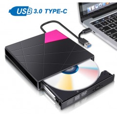外置移動光驅 讀卡器 USB擴展口 三合一外接USB3.0光驅 臺式電腦筆記本適用 黑色 USB3.0黑色刻錄機